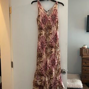 Glittery floral formal dress